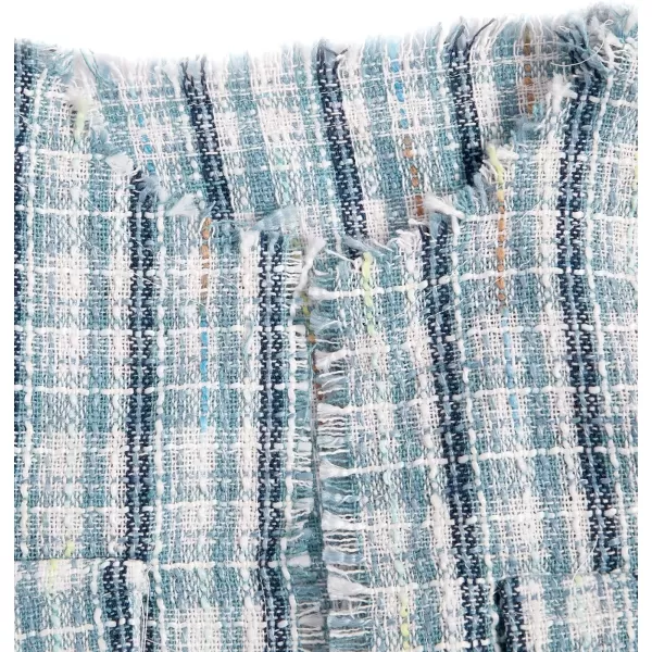 WDIRARA Girl's 2 Piece Outfits Plaid Tweed Half Sleeve Jacket and Ruffle Mini Skirt Set