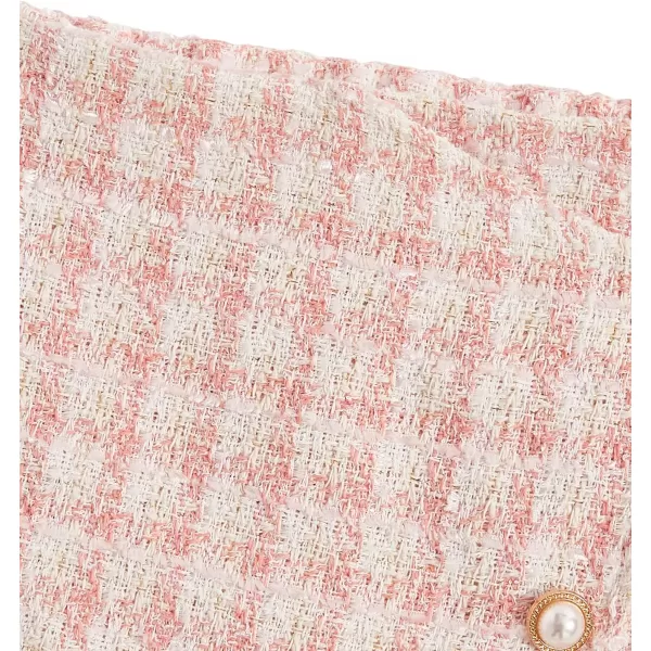 WDIRARA Girl's Plaid Button Front Wrap High Waist Asymmetrical Hem Skirt