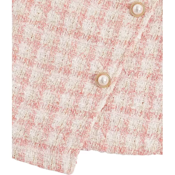 WDIRARA Girl's Plaid Button Front Wrap High Waist Asymmetrical Hem Skirt
