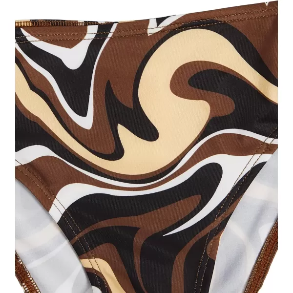 WDIRARA Girl's Swimwear Beach Sport All Over Marble Print 2 Piece Bikini Preppy Swimsuit Bathing Suits