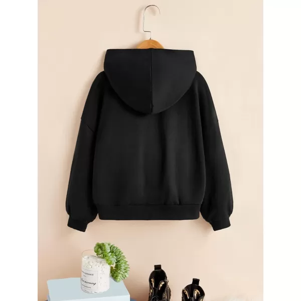 WDIRARA Girl's Zip Front Hoodie Pocket Casual Long Sleeve Sweatshirt Tops