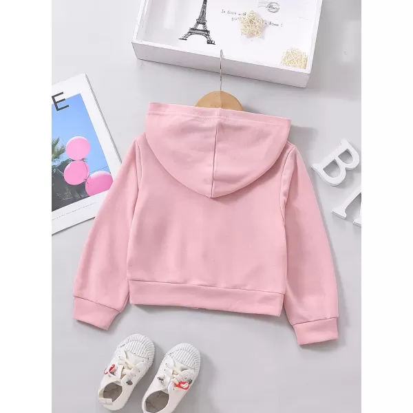 WDIRARA Girl's Zip Front Hoodie Pocket Casual Long Sleeve Sweatshirt Tops