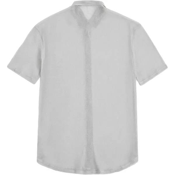 WDIRARA Men's Button Up Short Sleeve Cat Print Beachwear Striped Pocket Hawaiian Shirt Casual Collar Top