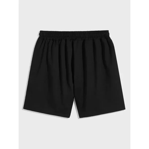 WDIRARA Men's Car Graphic Letter Print Crop Shorts Tie Front Drawstring Shorts