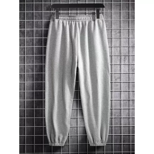 WDIRARA Men's Cartoon Bear Print Drawstring Waist Sweatpants with Pocket