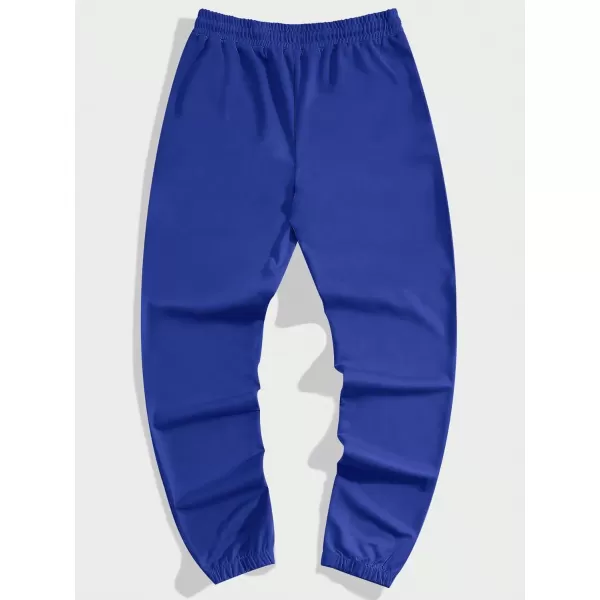 WDIRARA Men's Cartoon Bear Print Drawstring Waist Sweatpants with Pocket