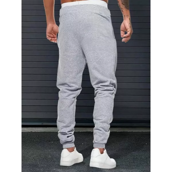 WDIRARA Men's Cartoon Bear Print Drawstring Waist Sweatpants with Pocket