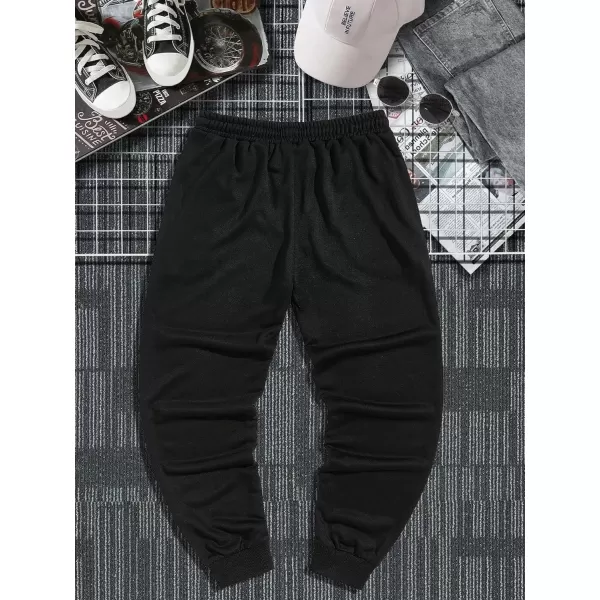 WDIRARA Men's Cartoon Bear Print Drawstring Waist Sweatpants with Pocket