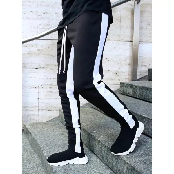 WDIRARA Men's Cartoon Bear Print Drawstring Waist Sweatpants with Pocket