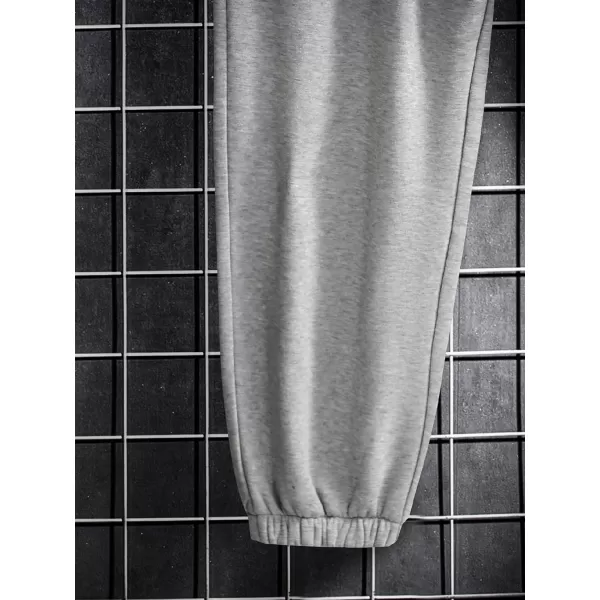 WDIRARA Men's Cartoon Bear Print Drawstring Waist Sweatpants with Pocket