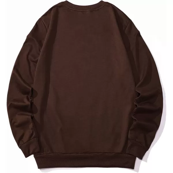WDIRARA Men's Cartoon Dinosaur Graphic Print Long Sleeve Round Neck Sweatshirt