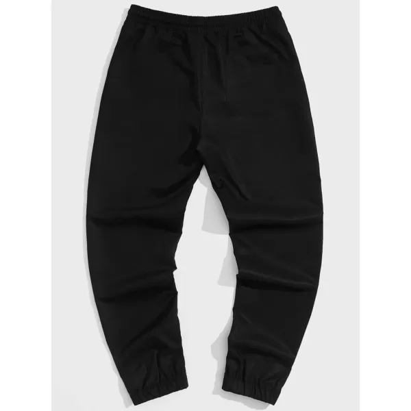 WDIRARA Men's Cartoon Letter Graphic Drawstring Waist Pocket Sweatpants Jogger