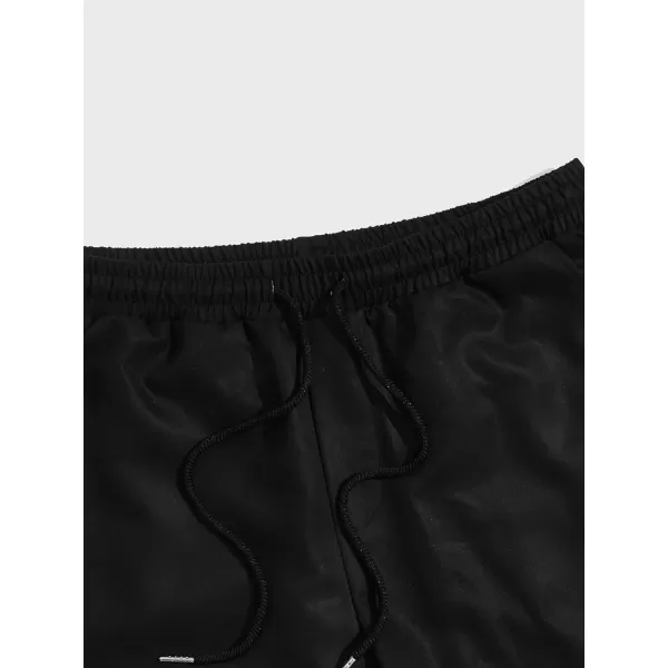WDIRARA Men's Cartoon Letter Graphic Drawstring Waist Pocket Sweatpants Jogger