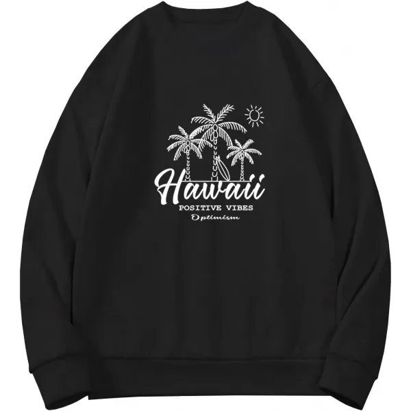 WDIRARA Men's Casual Letter Graphic Print Long Sleeve Crewneck Sweatshirt Tops