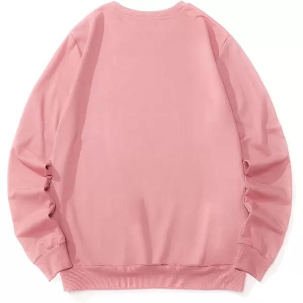 WDIRARA Men's Casual Letter Graphic Print Long Sleeve Crewneck Sweatshirt Tops