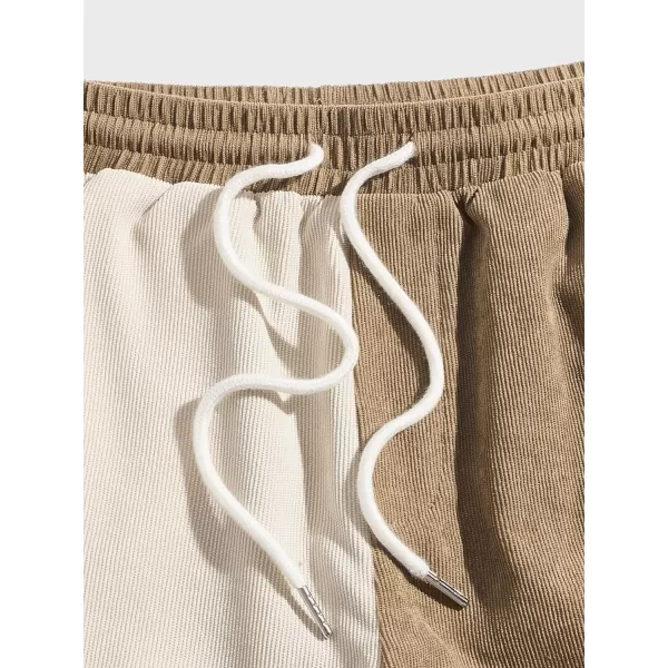WDIRARA Men's Color Block Drawstring Waist Summer Workout Shorts with Pockets