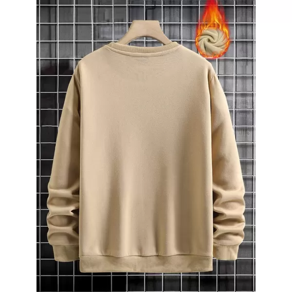 WDIRARA Men's Dragon Letter Graphic Print Sweatshirt Long Sleeve Round Neck Tops Casual Pullovers