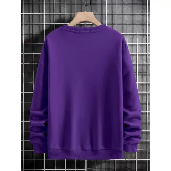 WDIRARA Men's Dragon Letter Graphic Print Sweatshirt Long Sleeve Round Neck Tops Casual Pullovers