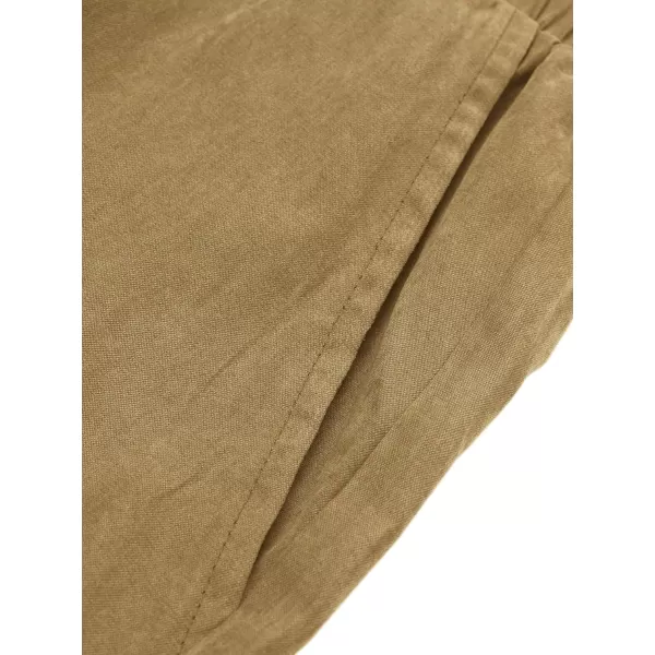 WDIRARA Men's Drawstring Elastic Waist Casual Bermuda Shorts with Pockets