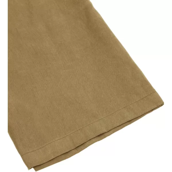 WDIRARA Men's Drawstring Elastic Waist Casual Bermuda Shorts with Pockets