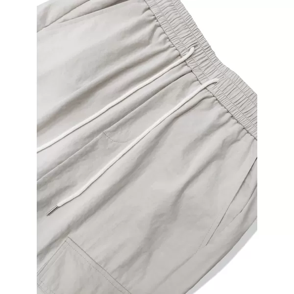 WDIRARA Men's Drawstring High Waist Streetwear Cargo Pants with Pockets