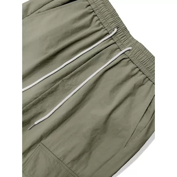WDIRARA Men's Drawstring High Waist Streetwear Cargo Pants with Pockets