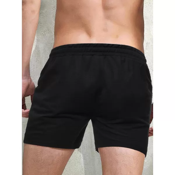 WDIRARA Men's Drawstring Waist Swim Trunks Striped Print Pocket Shorts