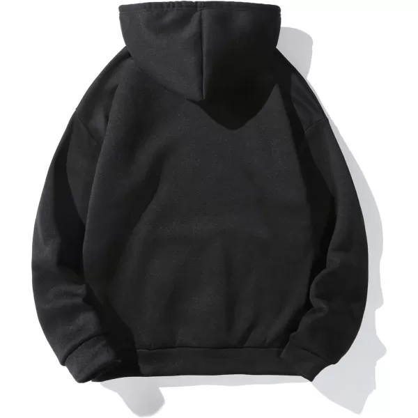 WDIRARA Men's Floral Graphic Print Drawstring Pocket Hoodie Sweatshirt
