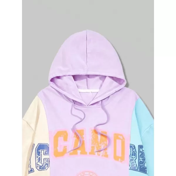 WDIRARA Men's Floral Graphic Print Drawstring Pocket Hoodie Sweatshirt
