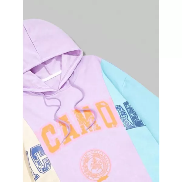 WDIRARA Men's Floral Graphic Print Drawstring Pocket Hoodie Sweatshirt