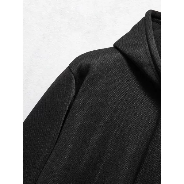 WDIRARA Men's Floral Graphic Print Drawstring Pocket Hoodie Sweatshirt