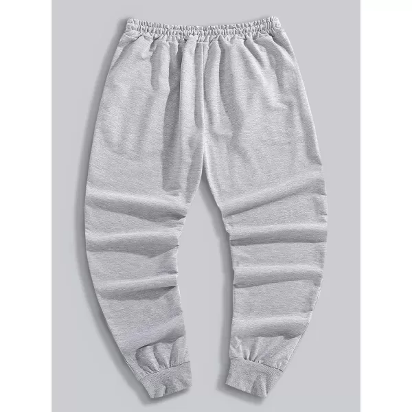 WDIRARA Men's Floral Letter Graphic Print Drawstring Waist Tie Front Sweatpants