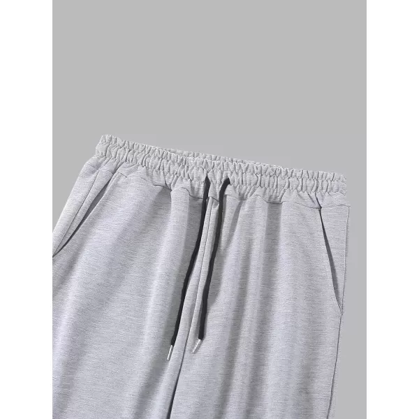 WDIRARA Men's Floral Letter Graphic Print Drawstring Waist Tie Front Sweatpants
