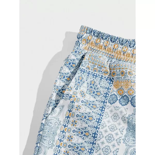 WDIRARA Men's Floral Letter Graphic Print Drawstring Waist Tie Front Sweatpants