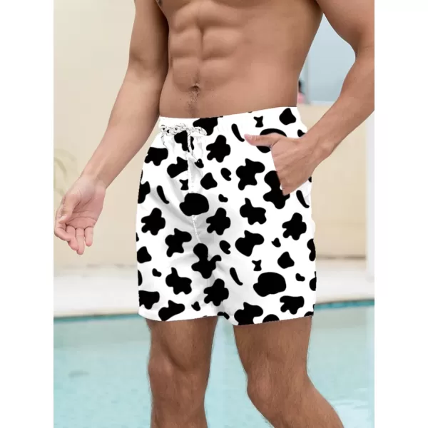 WDIRARA Men's Graphic Drawstring Casual Summer Beach Boho Cool Shorts with Pocket