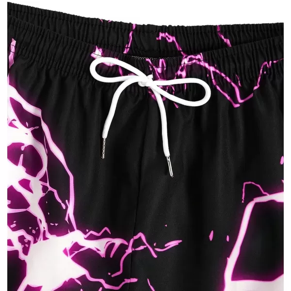 WDIRARA Men's Graphic Drawstring Casual Summer Beach Boho Cool Shorts with Pocket