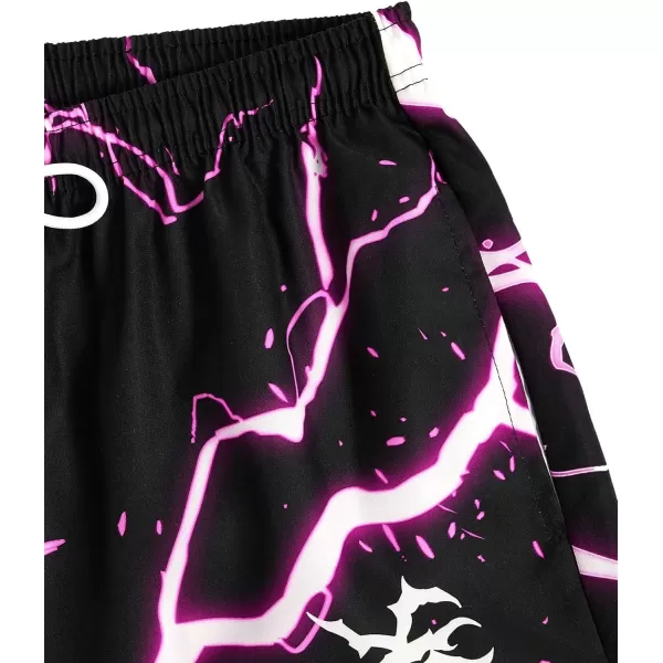 WDIRARA Men's Graphic Drawstring Casual Summer Beach Boho Cool Shorts with Pocket