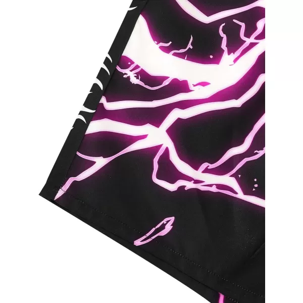 WDIRARA Men's Graphic Drawstring Casual Summer Beach Boho Cool Shorts with Pocket