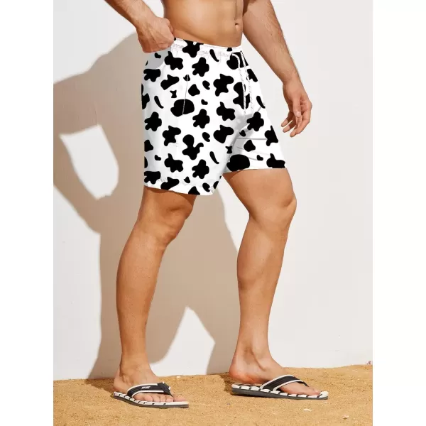 WDIRARA Men's Graphic Drawstring Casual Summer Beach Boho Cool Shorts with Pocket