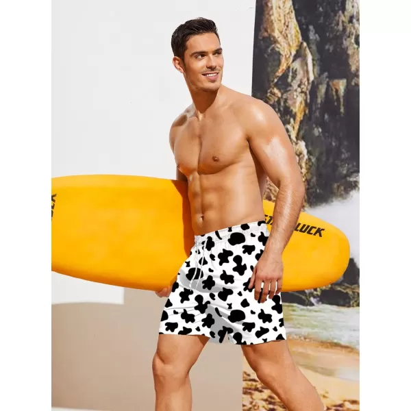 WDIRARA Men's Graphic Drawstring Casual Summer Beach Boho Cool Shorts with Pocket