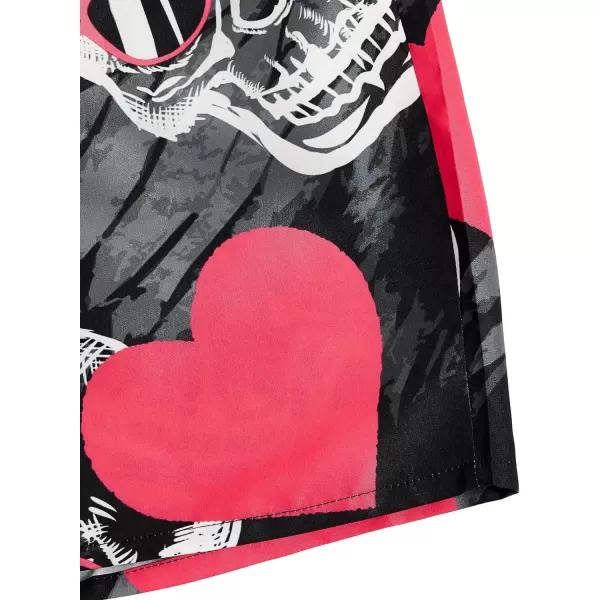 WDIRARA Men's Graphic Letter Print Drawstring Waist Shorts Summer Casual Beach Shorts