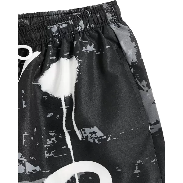 WDIRARA Men's Graphic Letter Print Drawstring Waist Shorts Summer Casual Beach Shorts