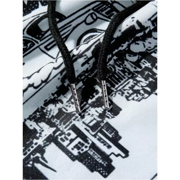 WDIRARA Men's Graphic Letter Print Drawstring Waist Shorts Summer Casual Beach Shorts