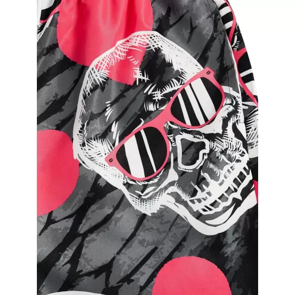 WDIRARA Men's Graphic Letter Print Drawstring Waist Shorts Summer Casual Beach Shorts
