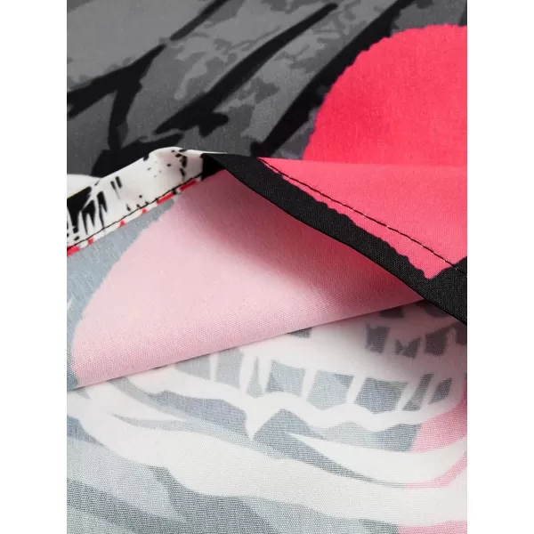 WDIRARA Men's Graphic Letter Print Drawstring Waist Shorts Summer Casual Beach Shorts