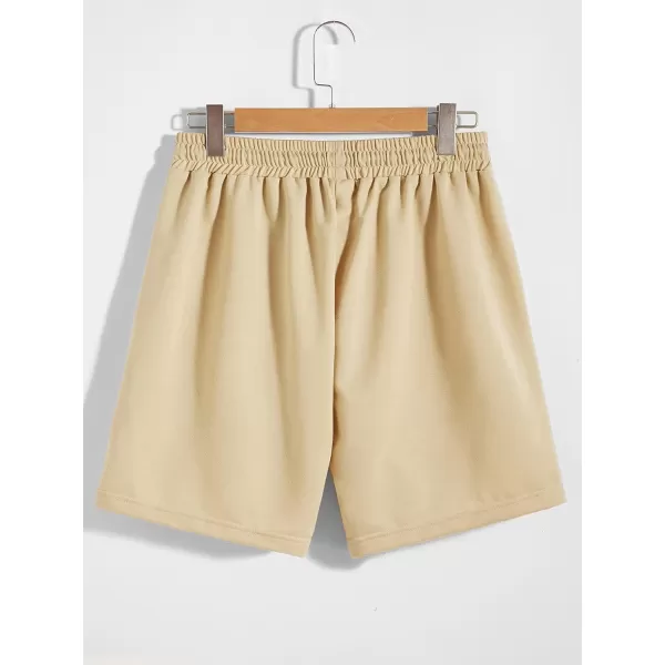 WDIRARA Men's Graphic Print Pocket Front Track Shorts Drawstring Waist Crop Shorts