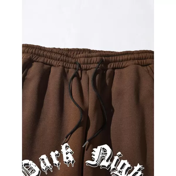 WDIRARA Men's Graphic Skeleton Print Drawstring Elastic Sweatpants Pants with Pocket