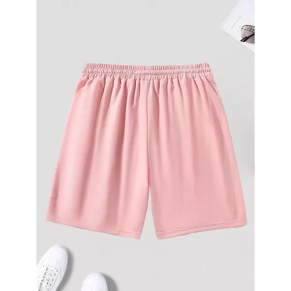 WDIRARA Men's Letter Floral Print Drawstring Waist High Waist Track Shorts