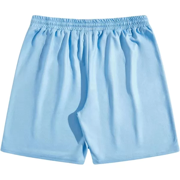 WDIRARA Men's Letter Floral Print Drawstring Waist High Waist Track Shorts