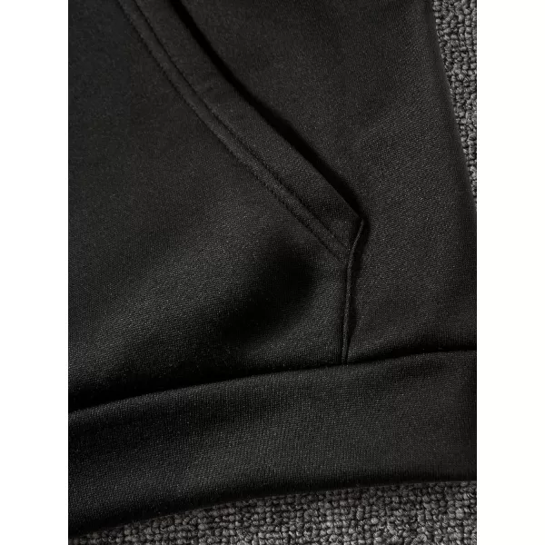 WDIRARA Men's Letter Graphic Print Drawstring Pocket Hoodie Pullovers Sweatshirt